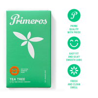 Primeros kondomy Tea Tree, kondomy Passion a vibrační náprstek jako dárek zdarma