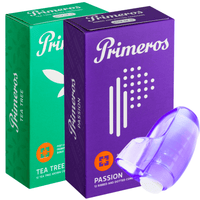 Primeros kondomy Tea Tree, kondomy Passion a vibrační náprstek jako dárek zdarma