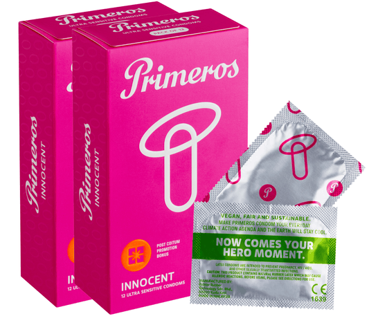 1+1 ZDARMA Primeros Innocent Ultra Tenké Kondomy, 2x12 ks