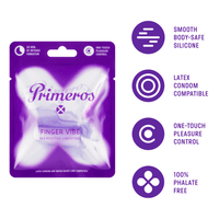 Primeros lubrikant Pure Aqua, kondomy Passion a vibrační náprstek jako dárek zdarma