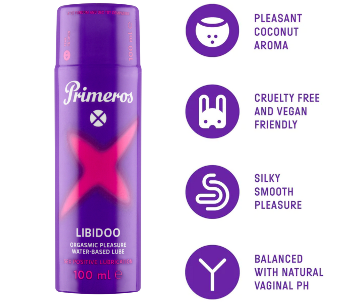 Primeros lubrikant Libidoo, kondomy Passion a vibrační náprstek jako dárek zdarma
